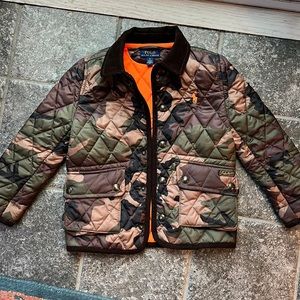 Boys POLO Ralph Lauren Camouflage Quilted Jacket - Size 4